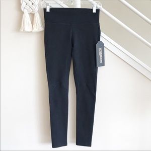 NWT Yosemite by James Perse Black Spiral Seam Leggings Compression Tights SM (1)